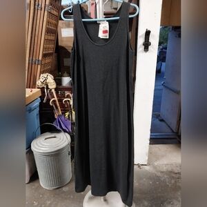 Vtg. Joan Vass Dark Gray Sleeveless Dress With Tags